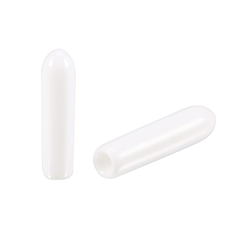 sourcing map 100pcs Rond Caoutchouc Extrémité Capuchons 2mm Blanc Vinyle Couvercle Vis Filetage Protecteurs