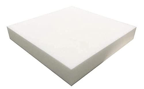 Foam World USA 18"W x 18"L Square Cushion Replacements for Couches or Chairs High Density 44 ILD Foam (4"x18"x18")