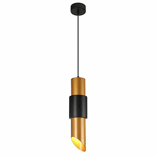 Luz colgante cilindro de aluminio para techos altos que soluciona la falta de luz directa