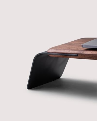 Soporte para portátil NOOE de madera nogal y aluminio miniatura 3