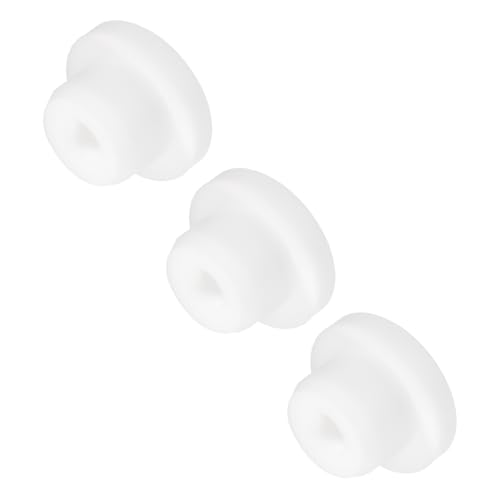 Image of MECCANIXITY 3pcs T-Shaped Silicone Plugs 16mm 5 /8 Inch Dia Snap in Plug Hole Seal Cover Round Rubber Stopper for Kitchen Rubber Bulkheads Waterproof Sealing Plugs White