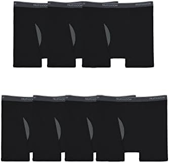 Fruit of the Loom Men's Coolzone Boxer Briefs, Moisture Wicking & Breathable, Assorted Color Multipacks, Big Man-7 Pack-Black, 3X-Large