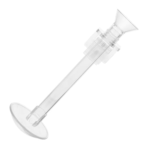 DOITOOL Acrylic Fish Tank Wall-mounted Feeding Tool with Transparent Sinking Tube and Brush Shrimp and Fish Feeder for Clean Aquarium Environment Betta Vacation Feeder Compatible