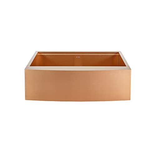 Image of Tourner 33 x 22 Stainless Steel, Single Basin, Farmhouse Kitchen Workstation Sink with Apron in Gold