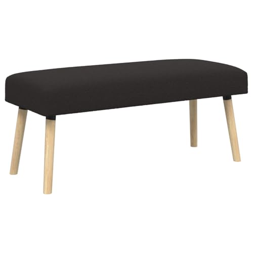 Banco rectangular moderno bouclé negro de 110x40x46 cm para asientos de dormitorio 2