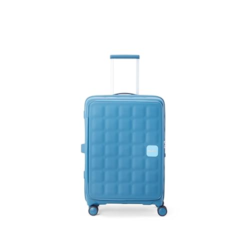 Image of American Tourister Bitbloc | Check-in Trolley Bag (68.5 cm) | 69 Ltrs | 360 8 Wheel Spinner | Hard Case | Recessed TSA Lock | 3 Years Global Warranty | Teal