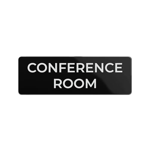 Conference Room Sign, Durable ABS Plastic with Full Adhesive Backing, Sign for Door or Wall, 2x6"