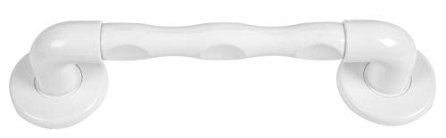 Alberts 141080 Grab Bar | Ribbed or Ergonomic | Plastic | White | Handle Length 211 mm