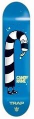 Trap Skateboard Deck Professional Kids Candy Cane Blue 7.3125 inch