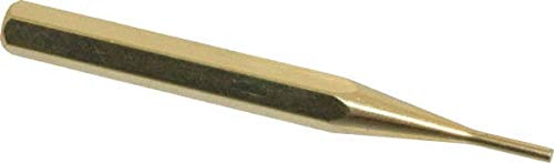 Made in USA - 3/32" Brass Pin Punch - 3-1/2" OAL (4 Pack)