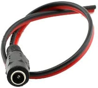 Netcom Lab 12V 5A DC Power Pigtail Barrel Plug Connector Cable, 2.1mm x 5.5mm Male Female DC Pigtail Connectors for CCTV Security Camera and 12V Power Supply Adapter