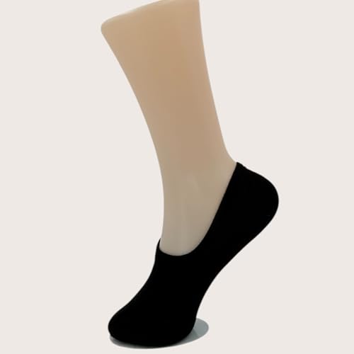 Image of 100% Cotton No Show Socks Womens (6-Pack) - Invisible Liner Socks - Non-Slip Casual Low Cut for Sneakers & Flats