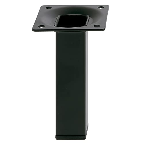 Amig - Square Furniture Leg, Black/White, 25 x 25 x 200 mm