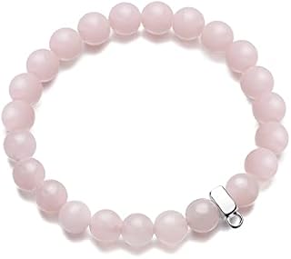 Philip Jones Rose Quartz Gemstone Charm Bracelet