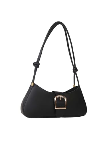 SweatyRocks Women's PU Leather Medium Clutch Purse Handbags Top Handle Shoulder Bags with Adjustable Strap