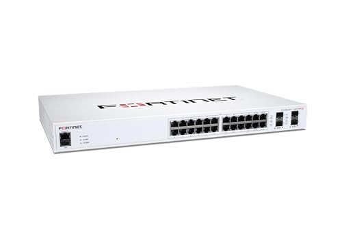 Image of FORTINET FortiSwitch 124F-FPOE - FS-124F-FPOE, L2+ Managed POE Switch with 24GE + 4SFP+, 24port POE. Rack Mountable