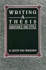 Writing a Thesis: Substance And Style