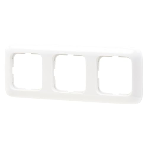 Busch Jäger Reflex SI alpinweiss Steckdosen Schalter Rahmen Wippen (2513-214 Abdeckrahmen 3-fach Rahmen Reflex SI, 1 Stück)