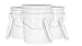 House Naturals 5 Gal White Plastic Buckets Food Grade BPA Free Premium 90 mil pails with Gasket Lids - Pack of 3 - Made in USA
