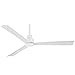 Minka-Aire F787-WHF Protruding Mount, 3 Flat White Bladed, Smart Ceiling Fan, White - Ivory