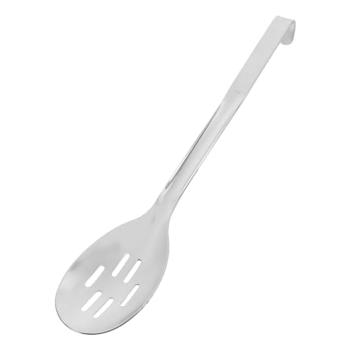 SOLUSTRE Metal Slotted Spoon Hook Reusable Utensils for Restaurant Hotel Dinner Serving Spoon