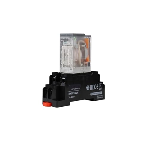 Relais intermédiaire RXM2LB2BD 24V DC miniature Schneider avec base RXZE1M2C