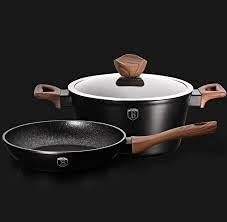 Berlinger Haus Non-Sticking Cookware Set – Ergonomic Delicate Contact Deal with, Turbo Induction Based mostly and Elegant Design – embrace Frypan, Casserole with Lid and Plastic Lid 1 computer | 4 – Piece - Image 5