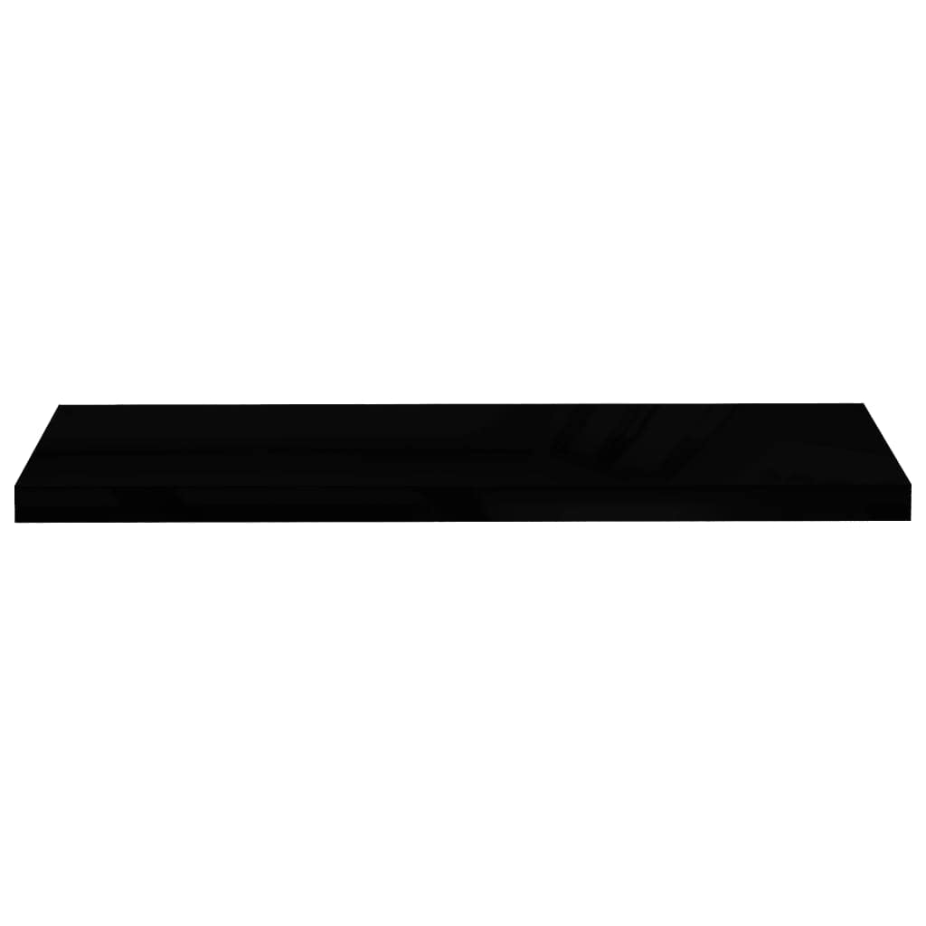 Juego de 2 estantes flotantes, color negro, 90 x 23,5 x 3,8 cm, tablero de pared de madera MDF con soporte invisible para salón, cocina, dormitorio, estantería