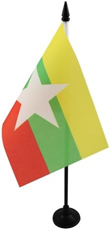 AZ FLAG Bandera de Mesa de Birmania 15x10 cm - Banderina de Despa...