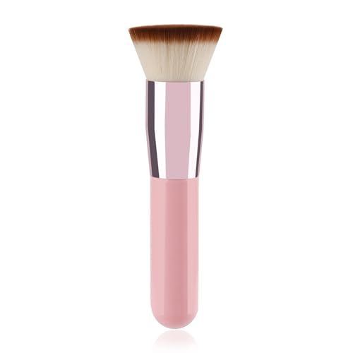 Pincel de maquillaje denso Kabukis con mango de madera, sin costuras, aplicación de polvo líquido, herramienta cosmética multiusos para pieles sensibles, brocha de maquillaje Kabukis para pieles
