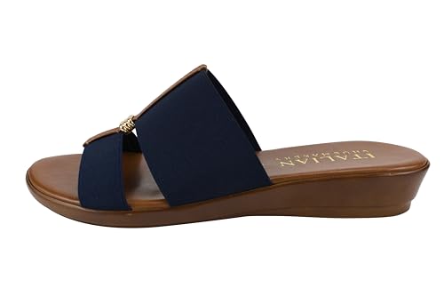 Image of ITALIAN Shoemakers Women's Sofy Wedge Sandal, Comfort Casual Open Toe - Made in Italy, 1.5 inch Heel