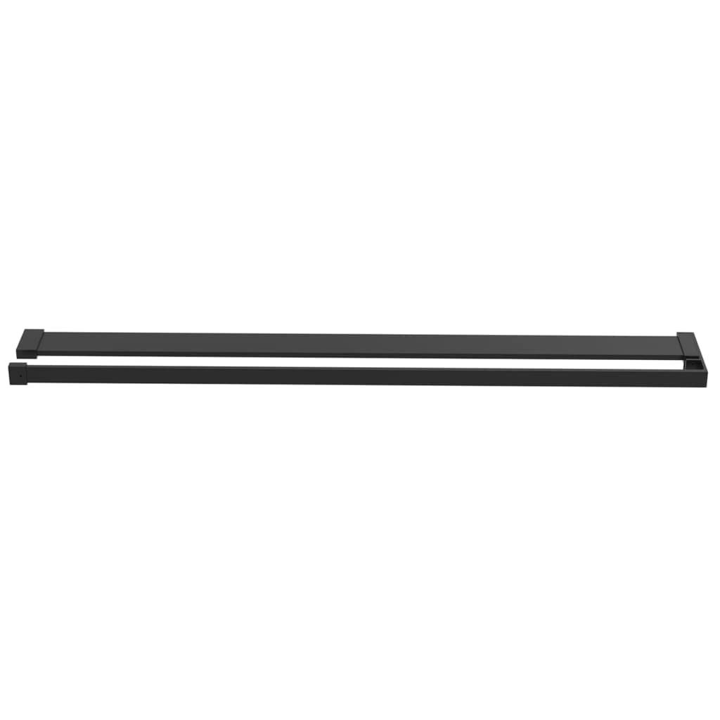 vidaXL Estante de Pared de Ducha Aluminio Negro 100 cm