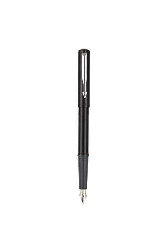 Caneta Tinteiro Parker Beta Neo Preto Brilhante Ponta Fina