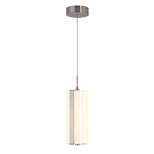 Crazy Clearance Artika PDT-1SUB Subway Round Modern LED Kitchen Light Mini-Pendant, Brushed Nickel