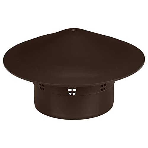 Chapeau de ventilation toiture mâle Ø 110mm Évent de toiture d'égout sanitaire Marron