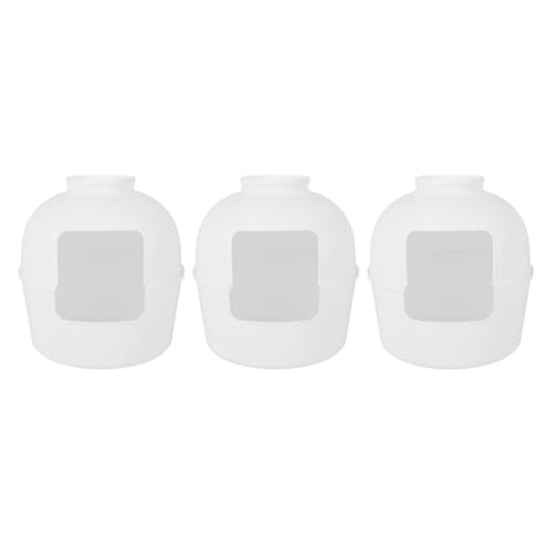 Caja de arena para gatos cerrada de material PP color blanco miniatura 6