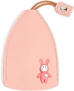 Pink Bunny Rabbit Key Pouch, PU Leather, Large Capacity, Cartoon Pull Type-image-6