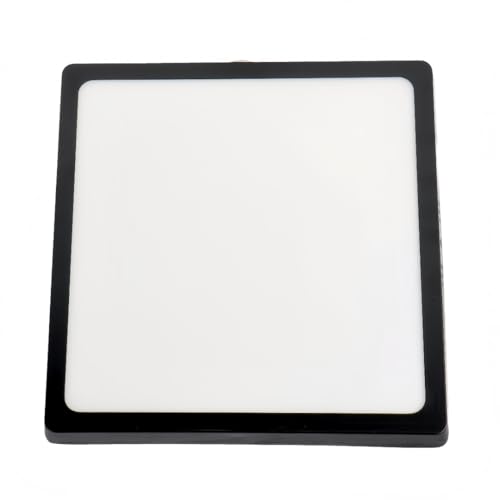 ONSSI Plafón LED de Techo Superficie 25W 2500lm, Panel LED Cuadrado 300x300mm, Marco Negro, 3 Temperaturas de Color 3000K 4500K 6000K,Ultra Delgado 28mm, IP20, Luz para Dormitorio, Cocina, Oficina