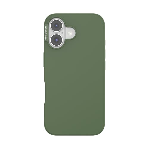 Image of PopSockets iPhone 16 Case Compatible with MagSafe, Phone Case for iPhone 16, Wireless Charging Compatible, Case Only, Cute Olive
