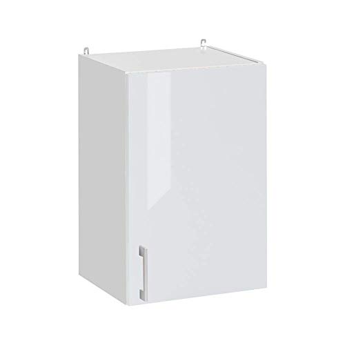 Cuisineandcie - Meuble Haut de Cuisine Eco Blanc Brillant 1 Porte L 40 cm Cover