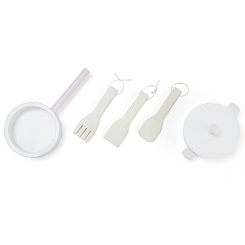 GOPLUS Spielküche, Kinderspielküche mit Festpunkt & Wasserhahn & Ofen & Schrank & Geschirr, Herd mit Licht & Sound… – Bild 8