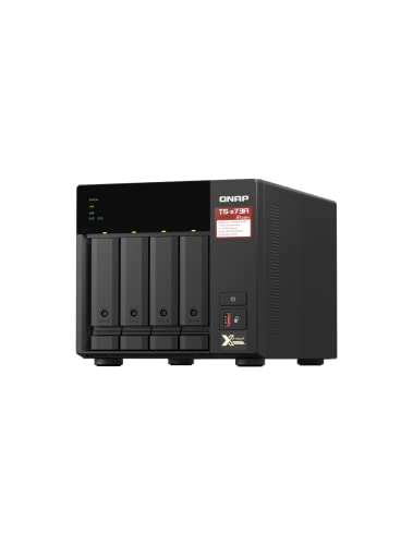 QNAP TS-473A-8G 4 Bay High-Speed Desktop NAS with AMD Ryzen 4-core CPU, 8GB DDR4 Memory and 2.5GbE