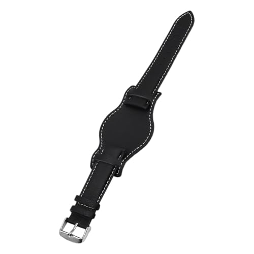 Bracelet en cuir de vachette véritable 16mm avec fermoir métal durable
