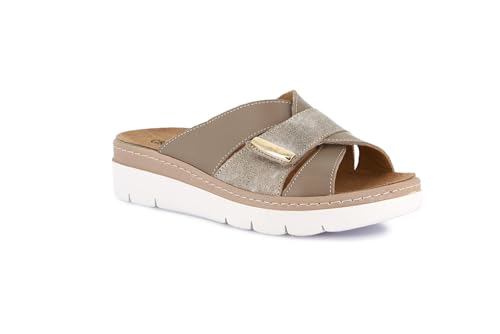 Pantoufle Grunland MOLL CE0484 chausson mule confort bride large femme