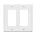 ENERLITES Decorator Light Switch or Receptacle Outlet Wall Plate, Size 2-Gang 4.50" x 4.57", Unbreakable Polycarbonate Thermoplastic, UL Listed, 8832-W, White