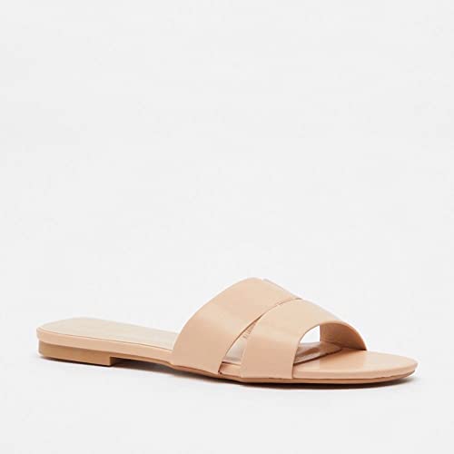 Image of shoexpress womens Open-toe Slip-on Flat Sandals Flat Sandal