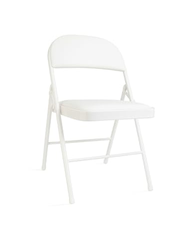 Miniatura 5 de Jardin202 - Silla Metálica Acolchada Plegable 80x46x46 Cm Ideal Para Hogar Y Eventos Unidad Blanco