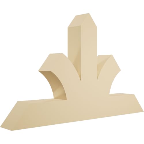 48"W x 30"H x 6"D x 6"F, 15/12 Pitch, Richland Signature Urethane Gable Bracket, Primed Tan