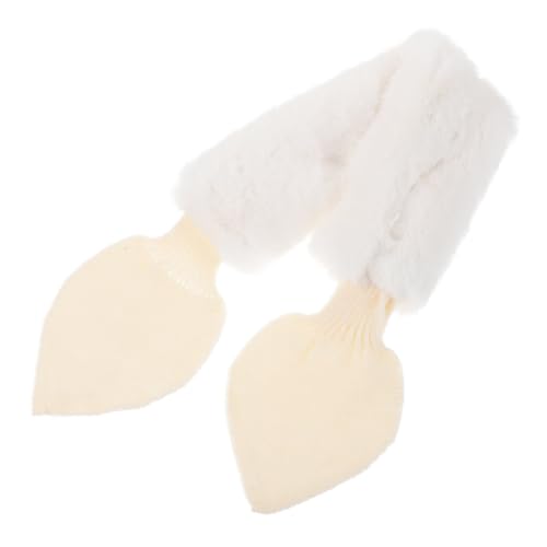 VALICLUD Boy Girl's Scarf Boy's Fur Collar Thicken Plush Neck Warmer Cross Pattern and Girls Scarf