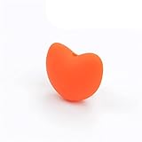 20 Uds. Cuentas de silicona sueltas en forma de corazón para collar cuentas sueltas de silicona para bebé BPA seguro DIY cuenta-naranja